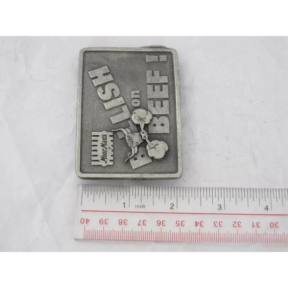 Vintage 1983 Bullish on Beef Limited Edition Belt Buckle (A39)‎
